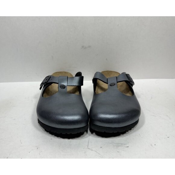 Birkenstock Papillio Bern Clogs Metallic Gray Birko Flor Womens Size 9 N / 40 - Picture 2 of 7